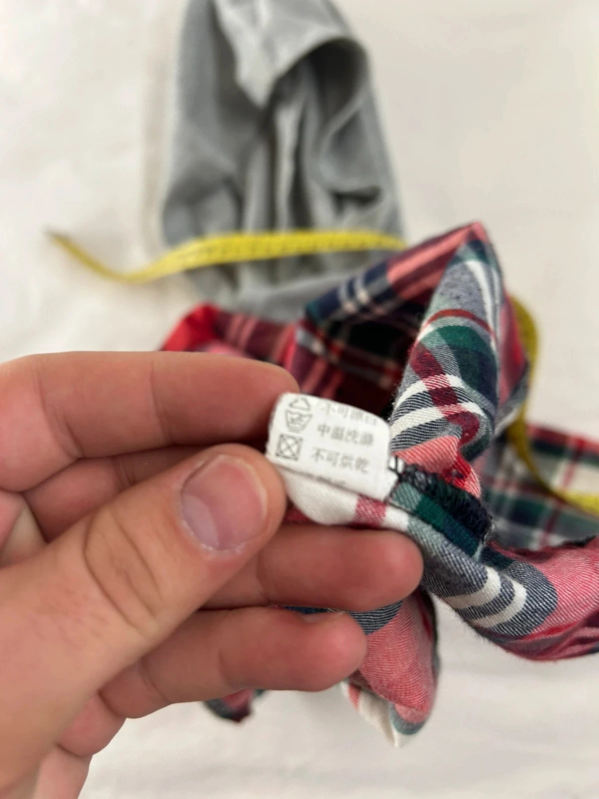 Rode grijze geruite hoodie dingxin vintage – photo 10